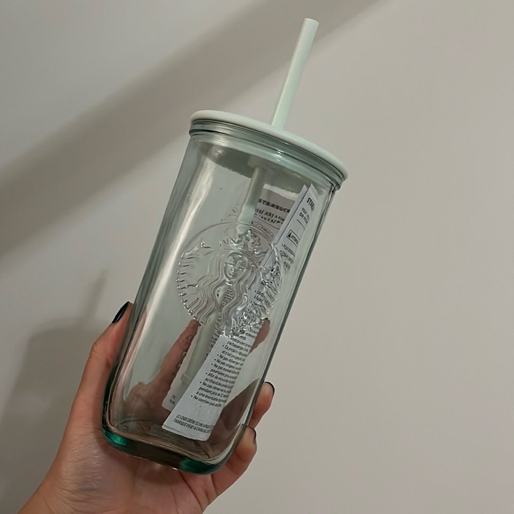 NEW STARBUCKS RECYCLED GLASS COLD CUP